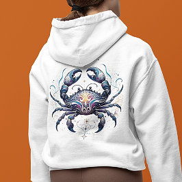 Trendig Vattenfärg Cancer Zodiac Sweatshirt T Shirt