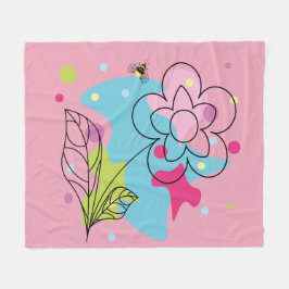 Trendig vektor mönster i en sommarblomma i prickar fleecefilt