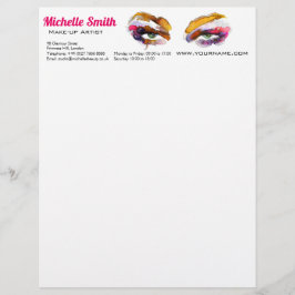 Trendig Vibrant Watercolor Öga Makeup Artist Brevhuvud