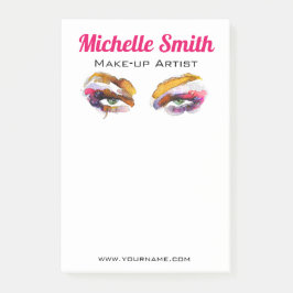 Trendig Vibrant Watercolor Öga Makeup Artist Post-it Block