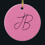 Trendig vid enkel kalligrafi i monogram initialer  julgransprydnad keramik<br><div class="desc">Om man tittar en underbar utformning är detta bara för dig med dess minimalistiska och enkla utseende och slående effekt. Lägg märke till bland andra.</div>
