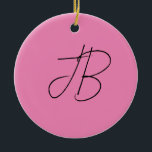Trendig vid enkel kalligrafi i monogram initialer  julgransprydnad keramik<br><div class="desc">Om man tittar en underbar utformning är detta bara för dig med dess minimalistiska och enkla utseende och slående effekt. Lägg märke till bland andra.</div>