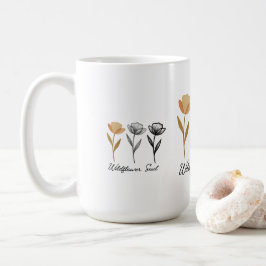 Trendig vildblomsdesign kaffemugg