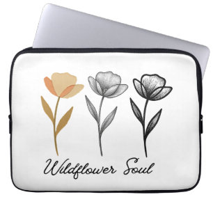 Trendig vildblomsdesign laptop fodral