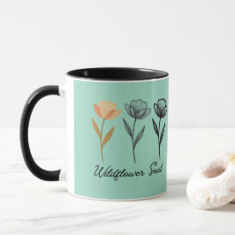 Trendig vildblomsdesign mugg