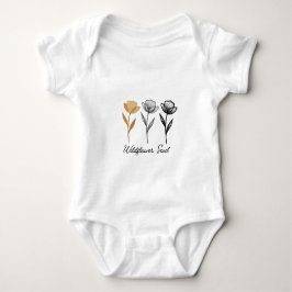 Trendig vildblomsdesign t shirt