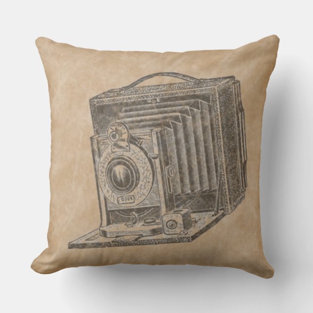 Trendig Vintage Art Vintage Camera Kudde (Framsida)