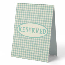 Trendig Vintage Blue Checkerboard Mönster Reserved