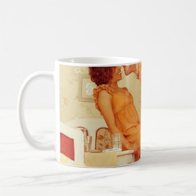 Trendig vintage café. kaffemugg (Vänster)