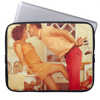Trendig vintage café. laptop fodral