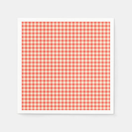 Trendig Vintage Red Checkerboard Mönster Pappersservett