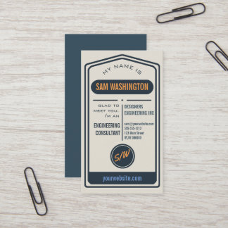 Trendig Vintage Typography Anpassningsbar - mall - Visitkort