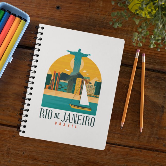 Trendig: Vintagen Rio de Janeiro i Brasilien Anteckningsbok (Rio de Janeiro Brasil Vintage Travel Notebook)