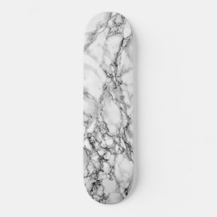 Trendig Vit marmor - Modern Mini Skateboard Bräda 18,5 Cm