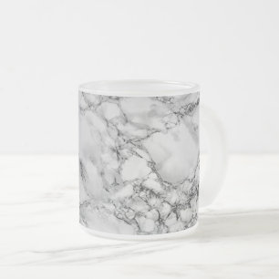 Trendig Vit marmor Stone Frostad Glasmugg