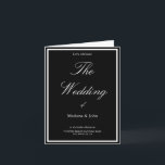 Trendig Vit och svart Formal Simple Chic bröllop Inbjudan<br><div class="desc">Tidig Chic: Notera din kärlek-berättelse med en elegant svart och vit bröllopsinbjudan. Den här eleganten kombinerar modern enkelhet med en aning sofistikerad,  perfekt för din speciella dag.njut!!!!</div>