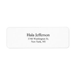 Trendig Vit Snyggt Elegant Modern Stil Returadress Etikett