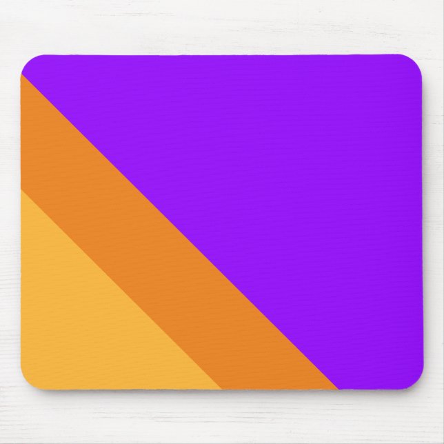 Trendig Vivid Bright Lila Orange Gult Rand Musmatta (Framsidan)
