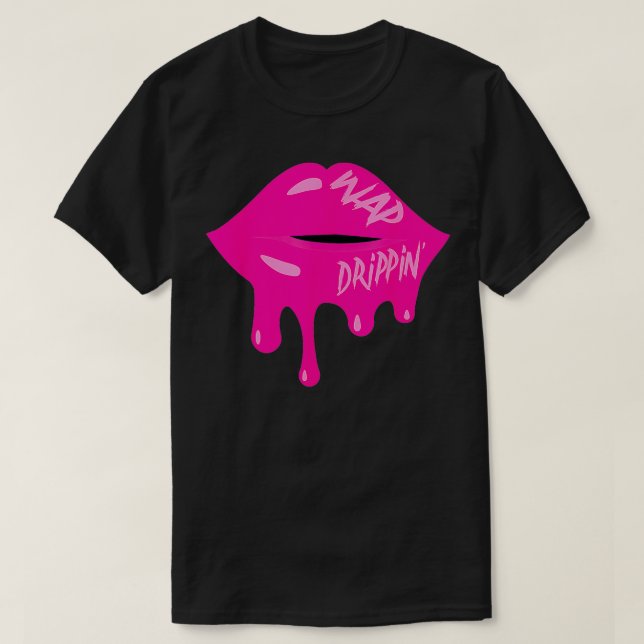 Trendig WAP Blöt Juicy Läppar Vuxen Hip hop Rap Gi T Shirt (Design framsida)