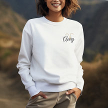 Trendig Watercolor Aries Zodiac Sweatshirt