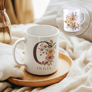 Trendig Watercolor Autumn Garden Brev O Kaffemugg