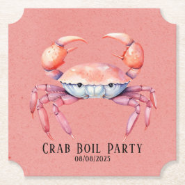 Trendig Watercolor Crab Boil Party / Company Underlägg Papper