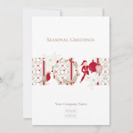 Trendig Whimsical Säsonhälsningars Business Julkort