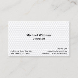 Trendig White Geometric Mönster Modern Chic Snyggt Visitkort