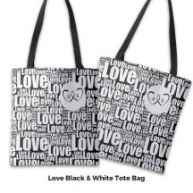 Trendig White Kärlek Typography & Entwted Hearts