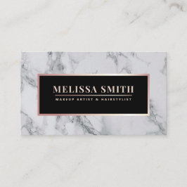 Trendig White Marble Makeup Artist Hair Salon Tidsbeställning Kort