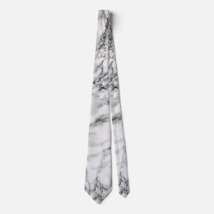 Trendig White Marble Stone Neck Tie Slips