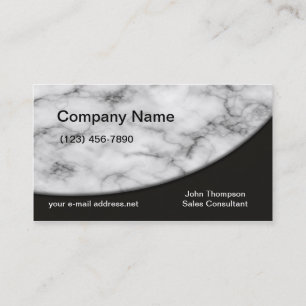 Trendig White Marble Visitkort