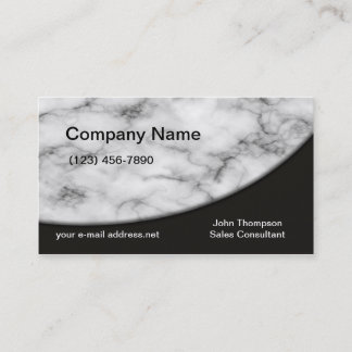 Trendig White Marble Visitkort