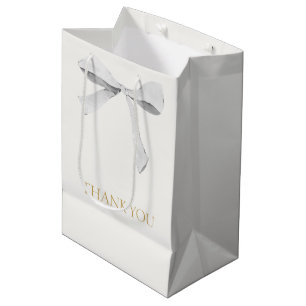 Trendig White Ribbon Bröllop Tack