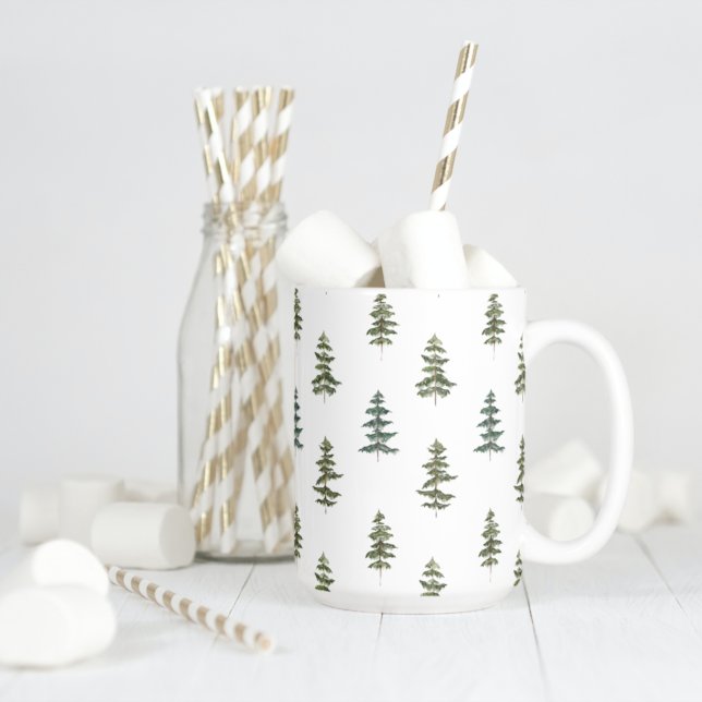 Trendig Winter | JULGRAN MÖNSTER Kaffemugg (Skapare uppladdad)