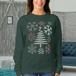 Trendig Winter Snowflake Julgran T Shirt