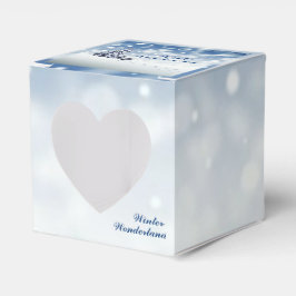 Trendig Wintry Winter Wonderland Heart Presentaskar