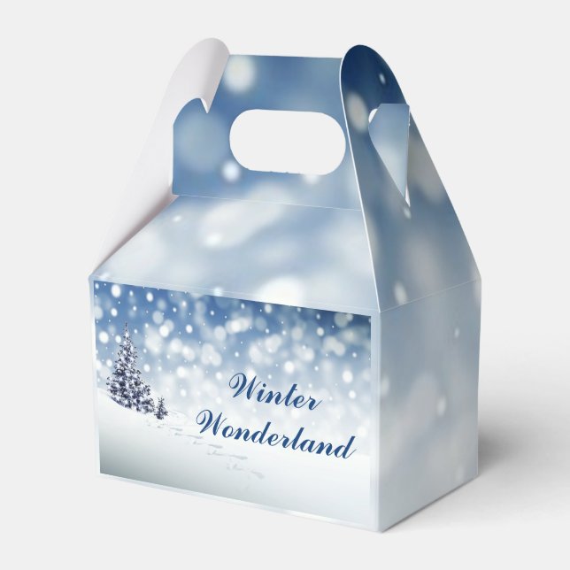 Trendig Wintry Winter Wonderland Presentaskar (Framsidan Sidan)