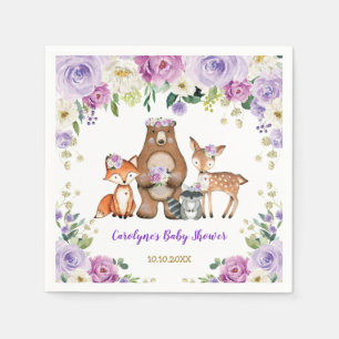 Trendig Woodland Baby Forest Animals Birthday Pappersservett