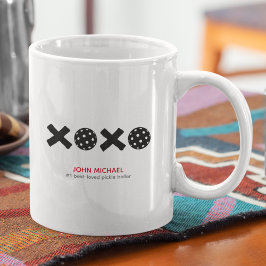 Trendig XOXO Pickleball Hugs & Kisses Kaffemugg
