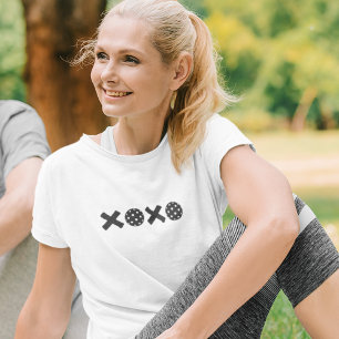 Trendig XOXO Pickleball Hugs & Kisses T Shirt