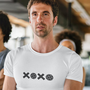 Trendig XOXO Pickleball Hugs & Kisses T Shirt