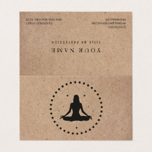 Trendig Yoga Instructor Professionell Logotyp Busi Visitkort