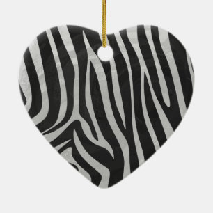 Trendig Zebra Animal Print Mönster skapat av Imagi Julgransprydnad Keramik