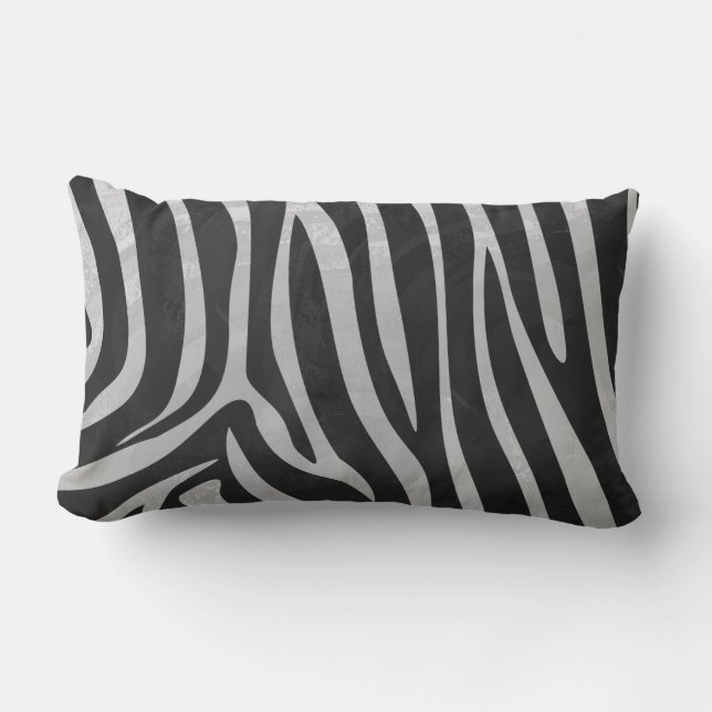 Trendig Zebra Animal Print Mönster skapat av Imagi Lumbarkudde (Framsida)