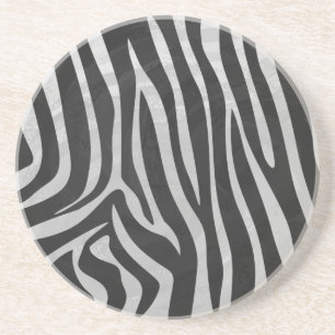 Trendig Zebra Animal Print Mönster skapat av Imagi Underlägg Sandsten