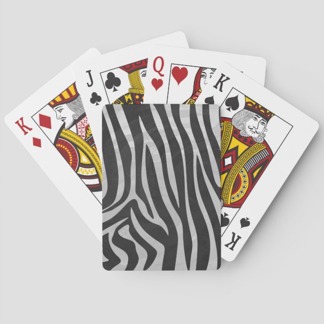Trendig Zebra Djurtrycksmönster skapad av Imagi Casinokort (Baksidan)