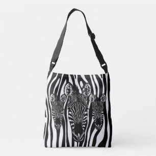 Trendig Zebra Herd vid Zebra tryck Axelväska