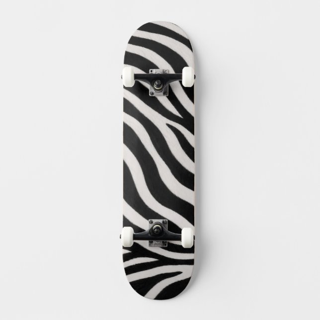 Trendig Zebra Mönster Unik Stilfull Skateboard (Framsida)