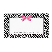 Trendig Zebra tryck med Chic Rosa Bow Boutique